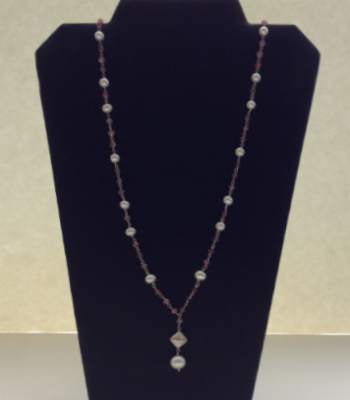 Ruby & Fresh Water Pearl Necklace