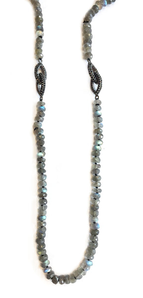 Individually Knotted Labradorite Necklace
