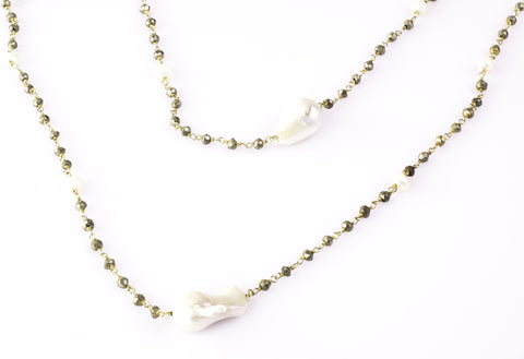 34" Freshwater pearl necklace