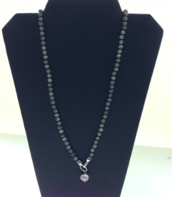 Labradorite & Pink Fresh Water Pearl Necklace
