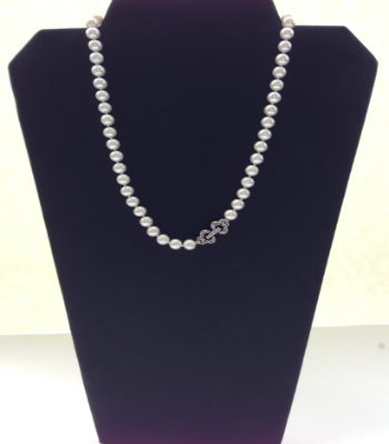 Classic Fresh Water Pearl Necklace with Crystals