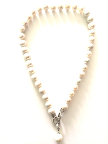Fresh Water Pearl & Crystal Necklace